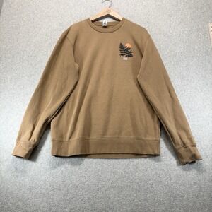 Sub Pop Records Men's Medium Brown Wolf Graphic Crewneck Sweatshirt Seattle